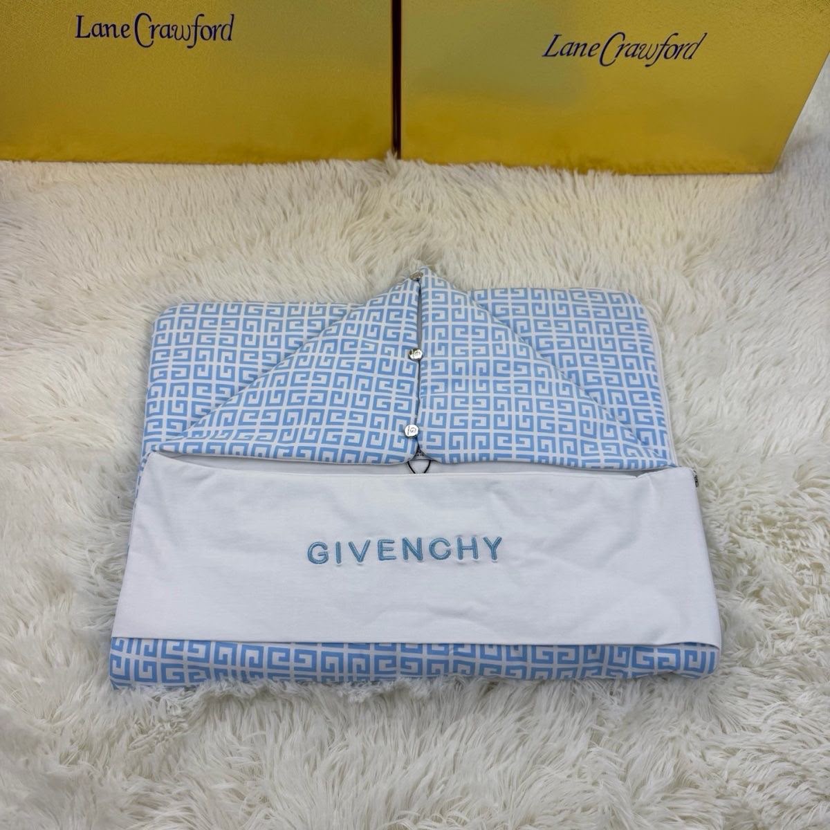 Givenchy newborn baby set - Blue and White Monogram-Patterned