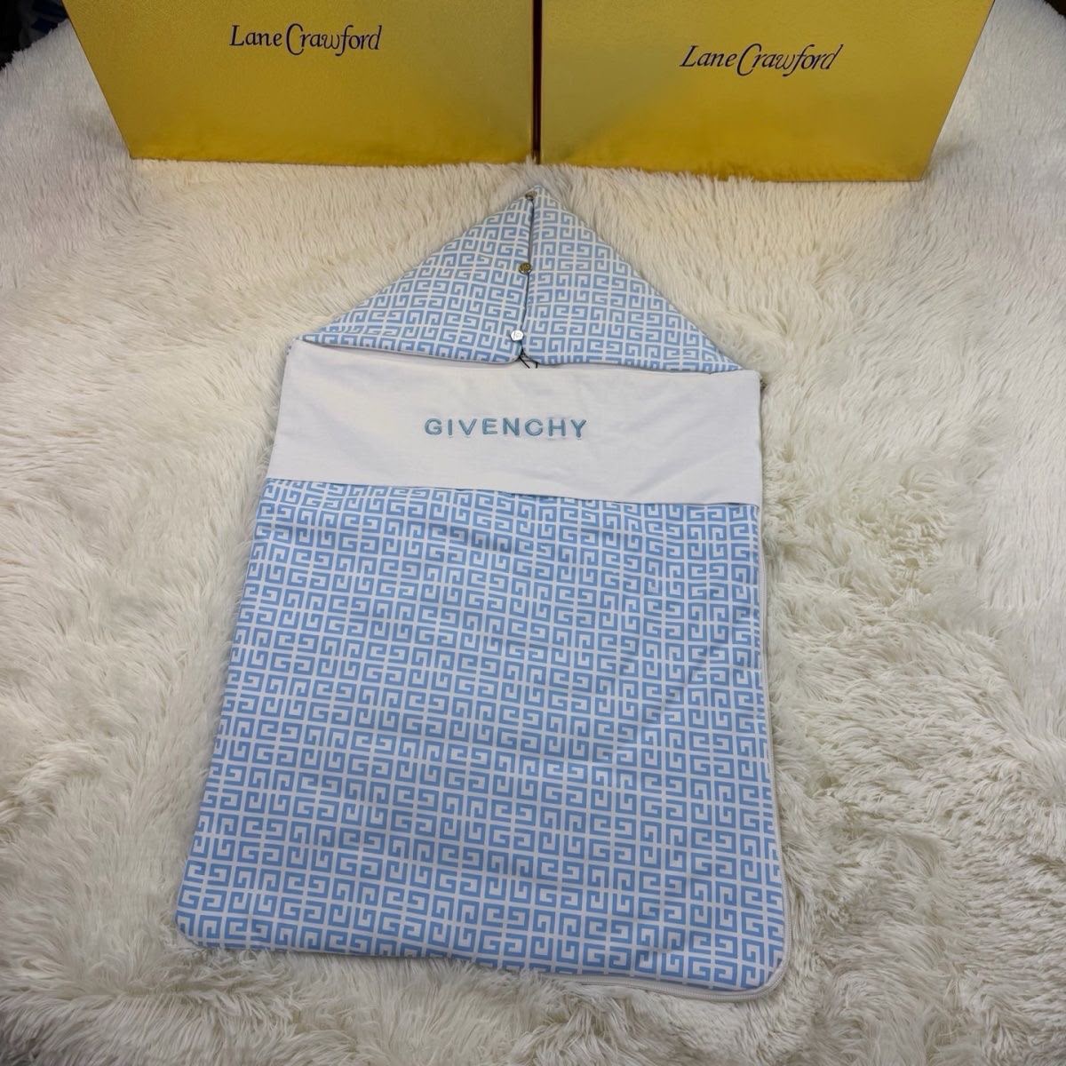 Givenchy newborn baby set - Blue and White Monogram-Patterned
