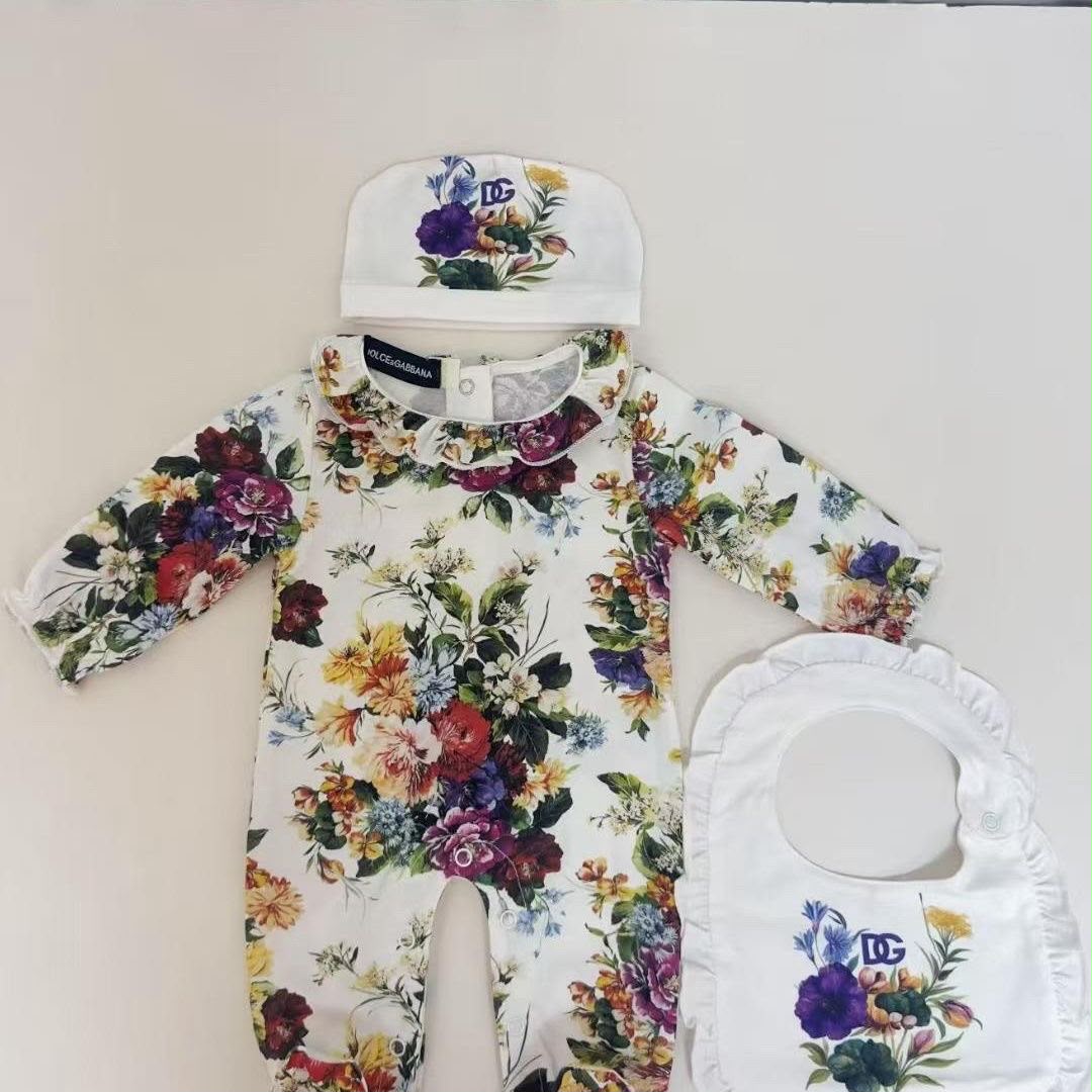 Dolce & Gabbana floral-print baby set