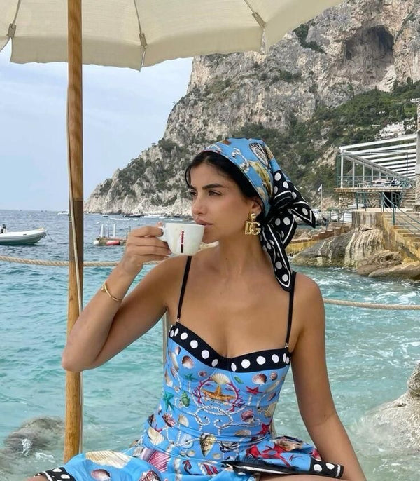 Dolce & Gabbana Shell Print Swimsuit