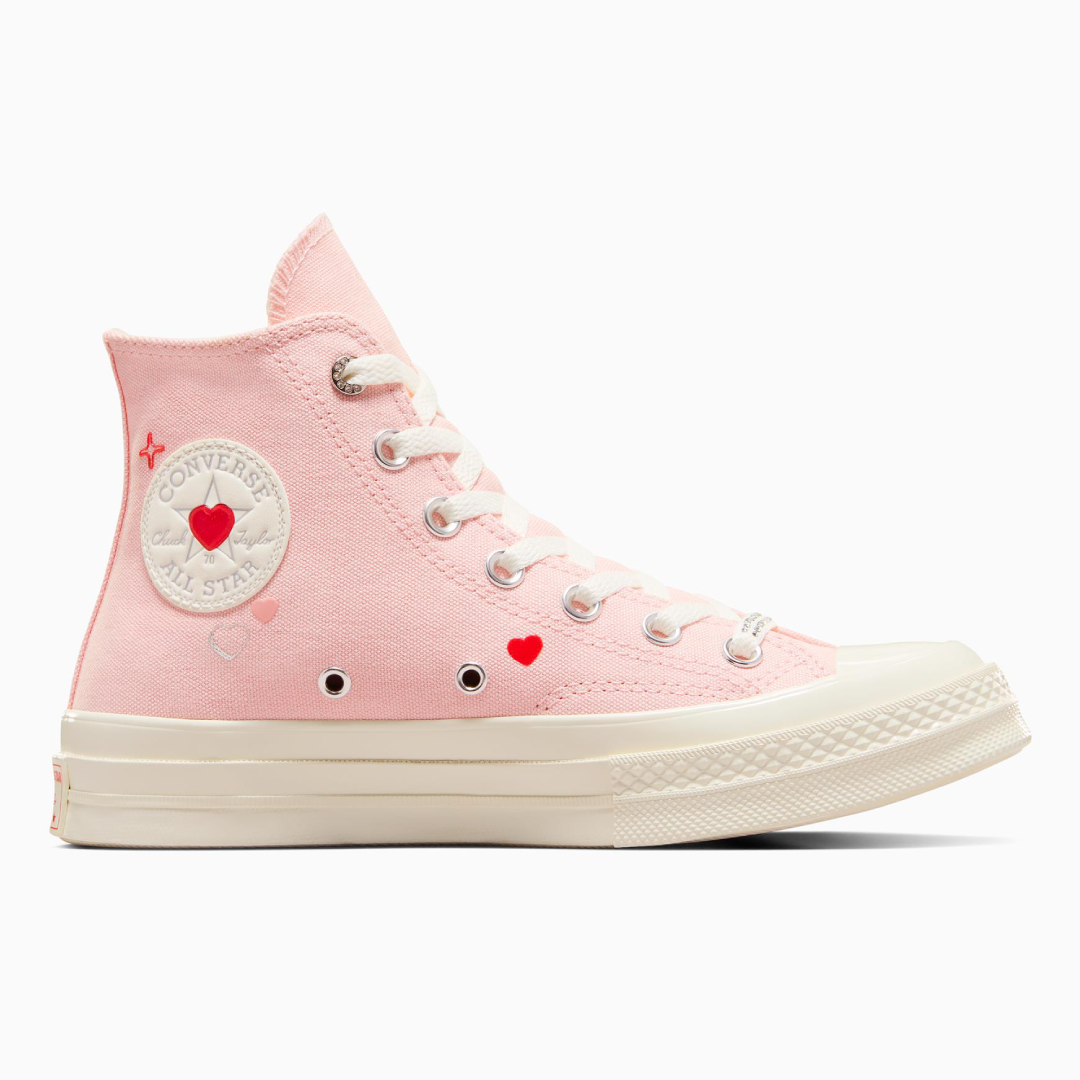 Converse Chuck Taylor All Star High-Top Sneakers with Heart Embroidery