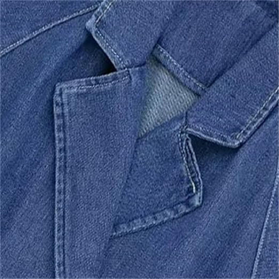 Cropped Belted Denim Jacket