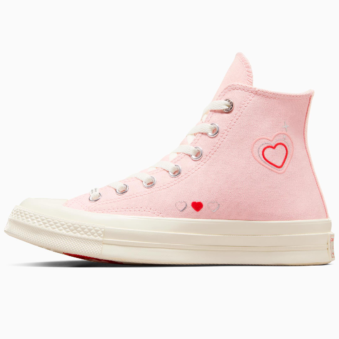 Converse Chuck Taylor All Star High-Top Sneakers with Heart Embroidery