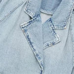 Cropped Belted Denim Jacket