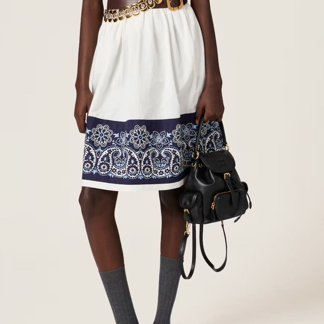 Miu Miu Matelasse Leather Backpack