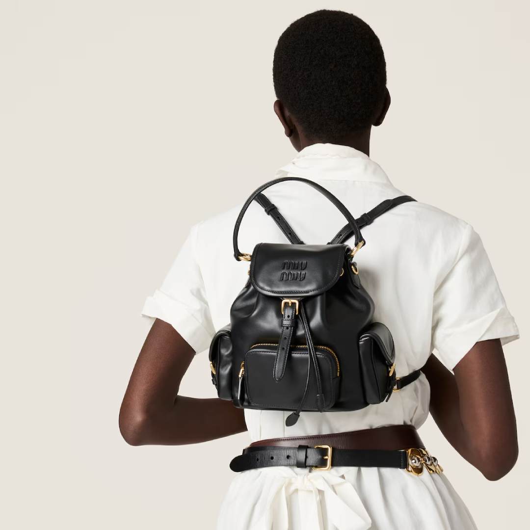 Miu Miu Matelasse Leather Backpack