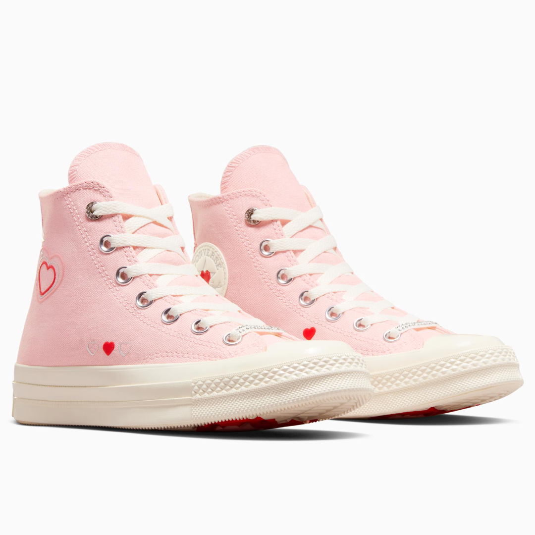 Converse Chuck Taylor All Star High-Top Sneakers with Heart Embroidery