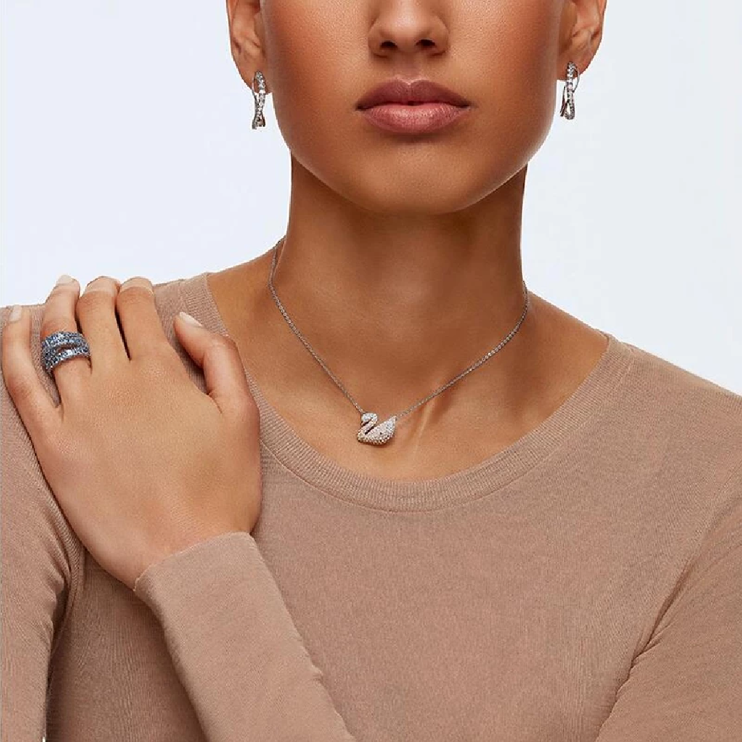 Swarovski Swan Crystal Necklace Gift Set