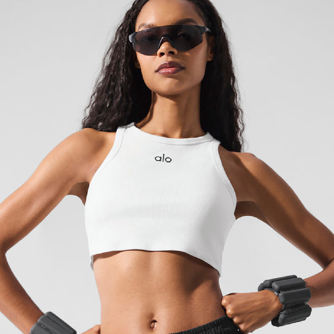 Alo Yoga Ribbed Cropped Tank Top