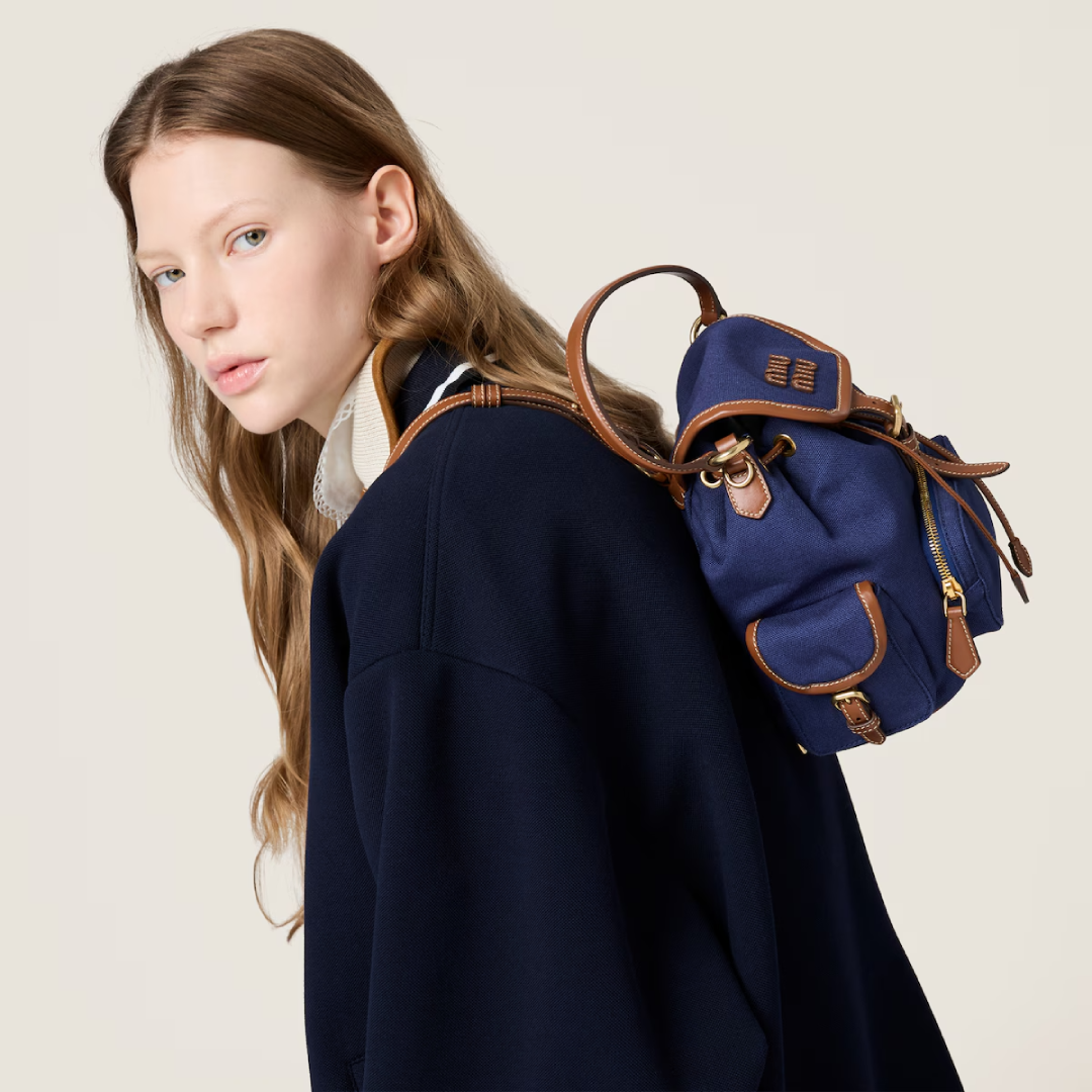 Miu Miu Matelasse Leather Backpack