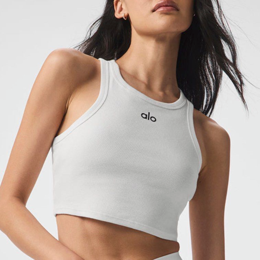 Alo Yoga Ribbed Cropped Tank Top