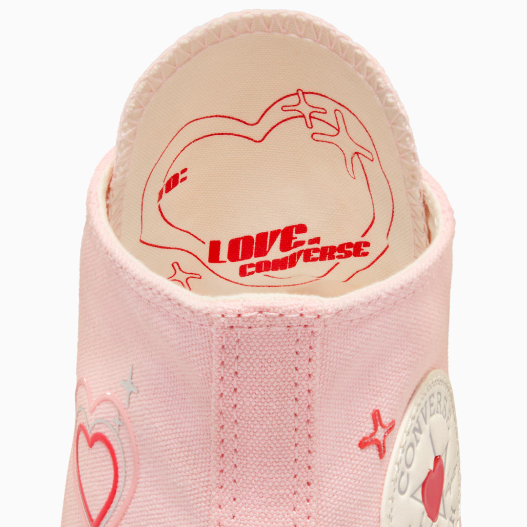 Converse Chuck Taylor All Star High-Top Sneakers with Heart Embroidery