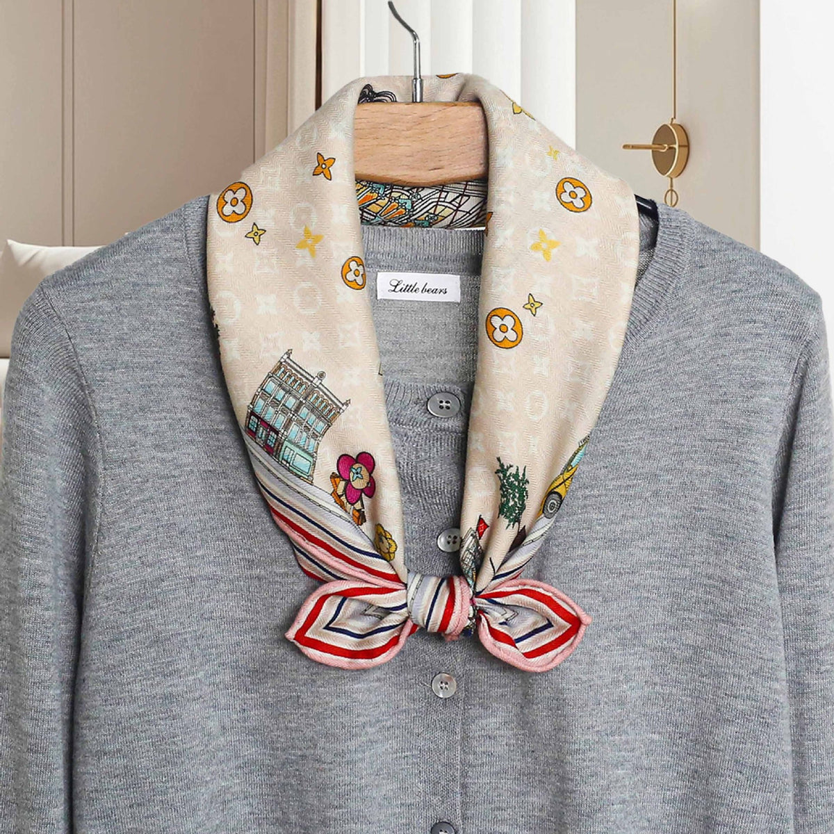 Travel Around Paris Print Scarf