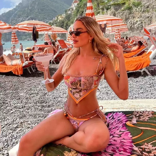 split swimsuit Bohemian