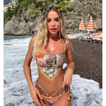 split swimsuit Bohemian