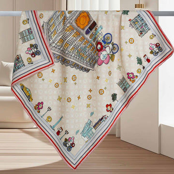 Travel Around Paris Print Scarf