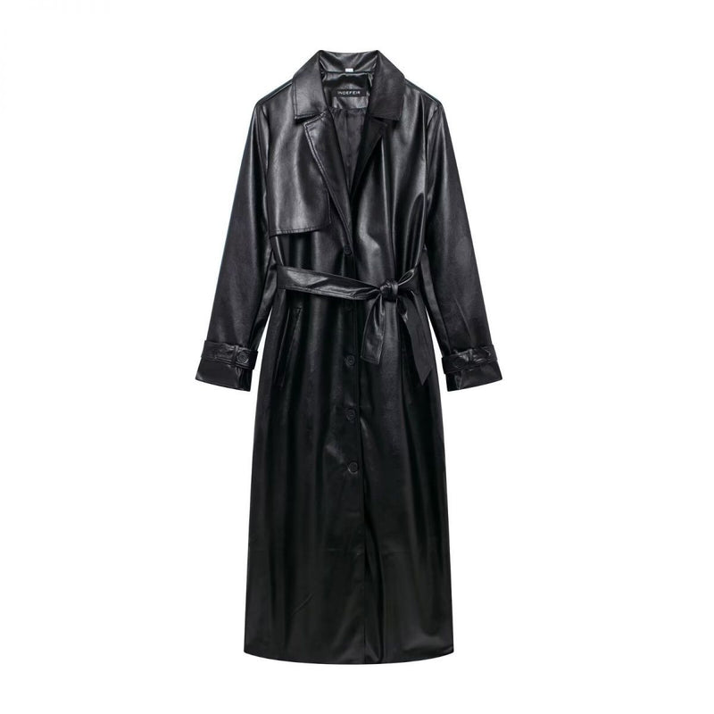 Leather coat