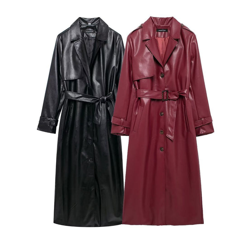 Leather coat