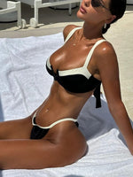 Color Block Underwire Bikini Set
