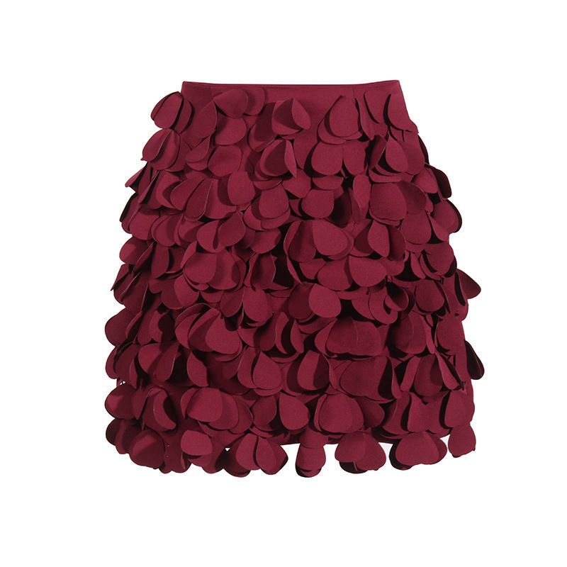 3D Petal Appliqué Mini Skirt