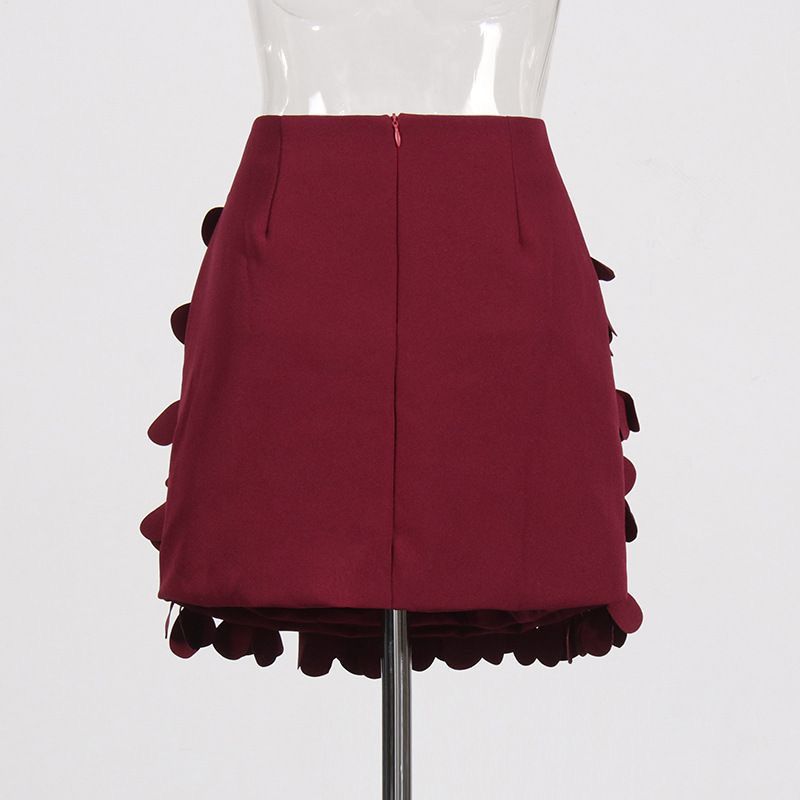 3D Petal Appliqué Mini Skirt