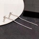YSL Sparkling Crystal Drop Earrings