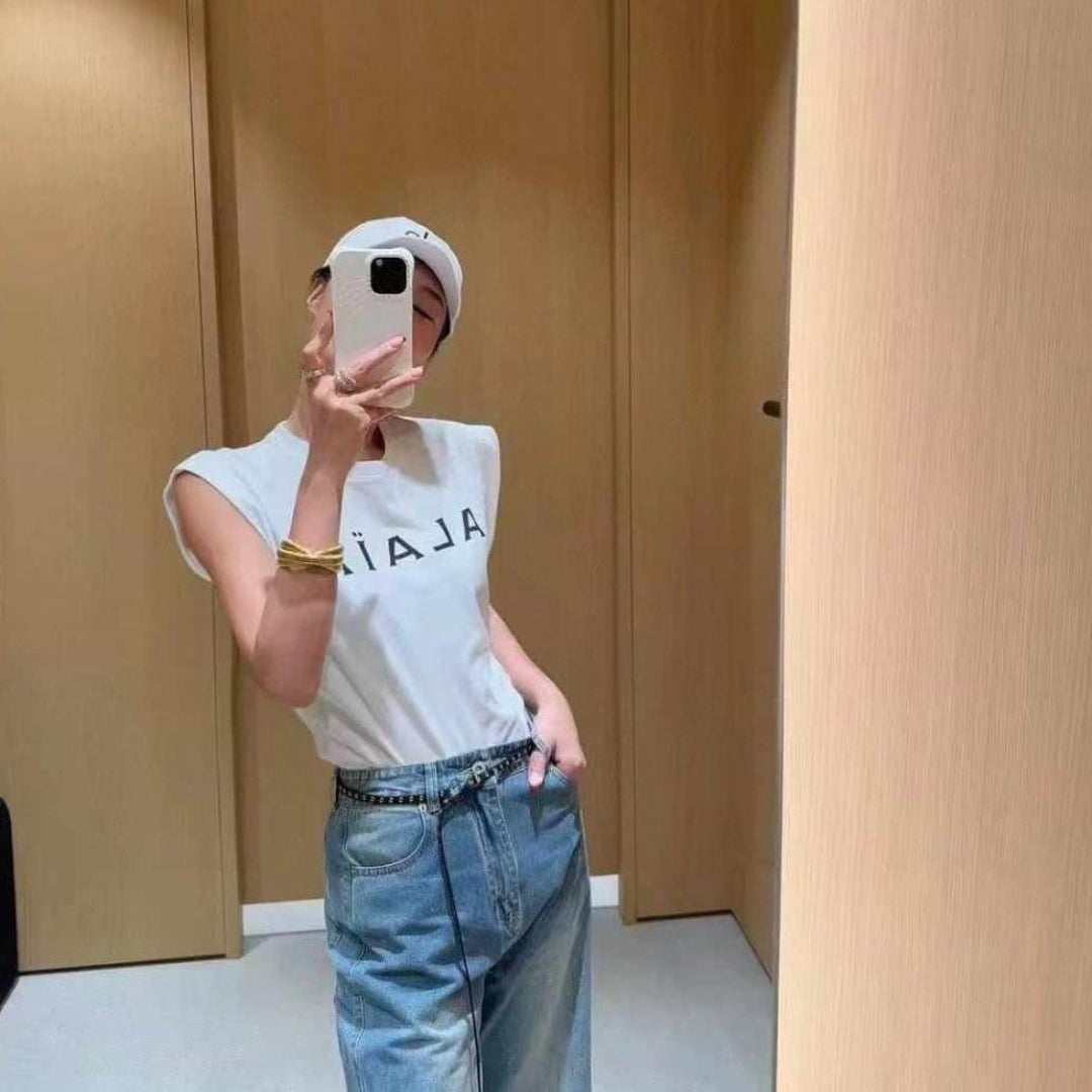 ALAÏA Sleeveless Cotton Top