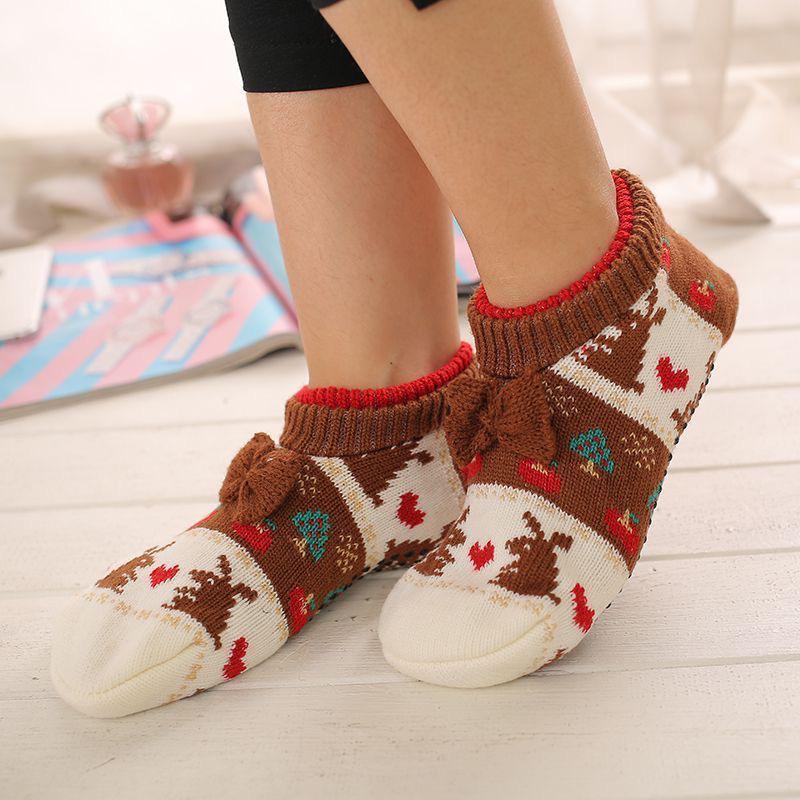 Cozy Winter Knit Socks with Bow