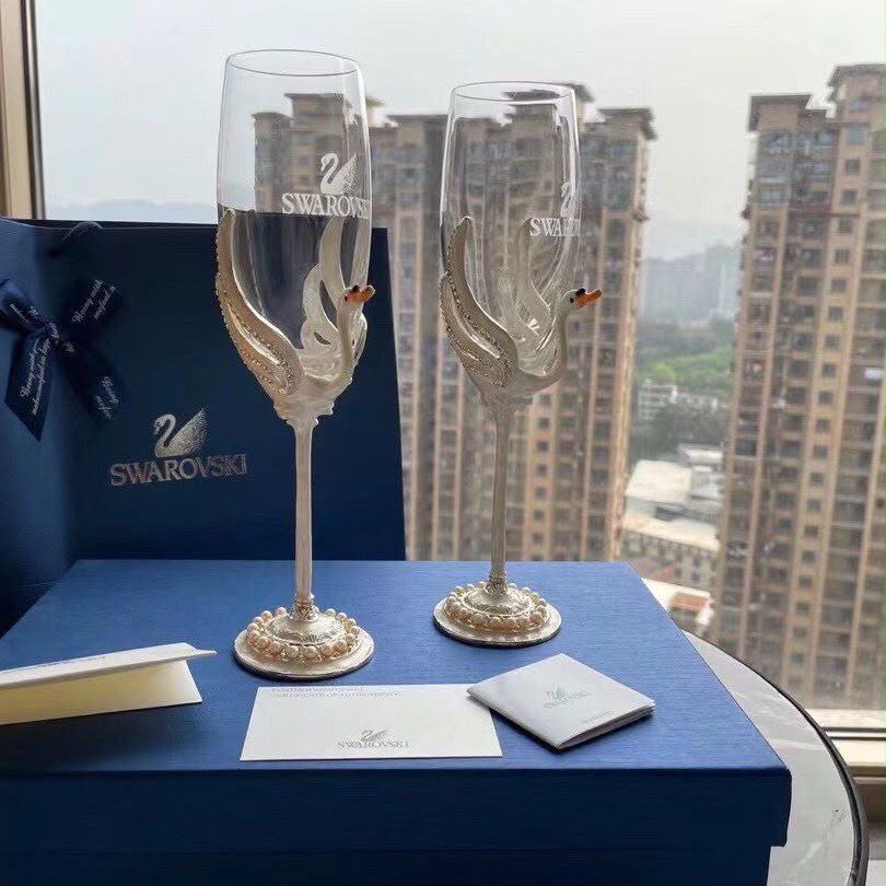 Swarovski Champagne glass (2) - Crystal