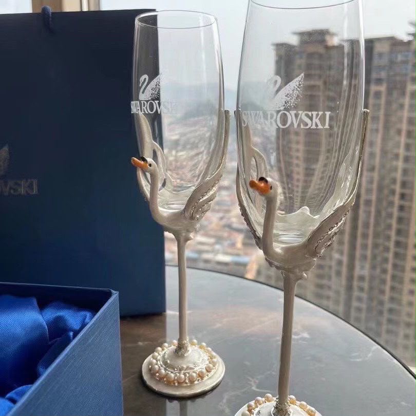 Swarovski Champagne glass (2) - Crystal