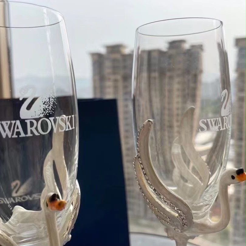 Swarovski Champagne glass (2) - Crystal