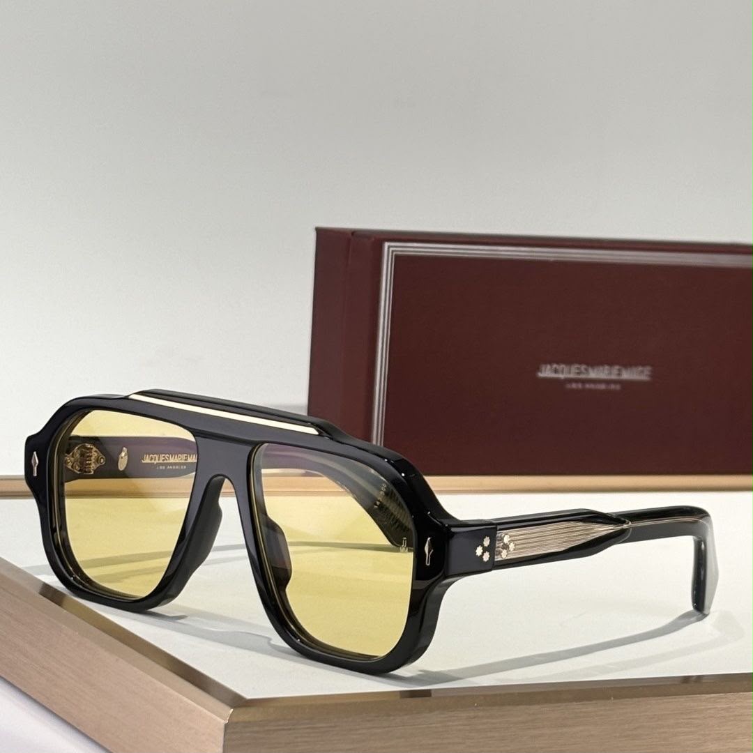 Jacques Marie Mage Retro Square Large Frame Toad Sunglasses for Men and Women