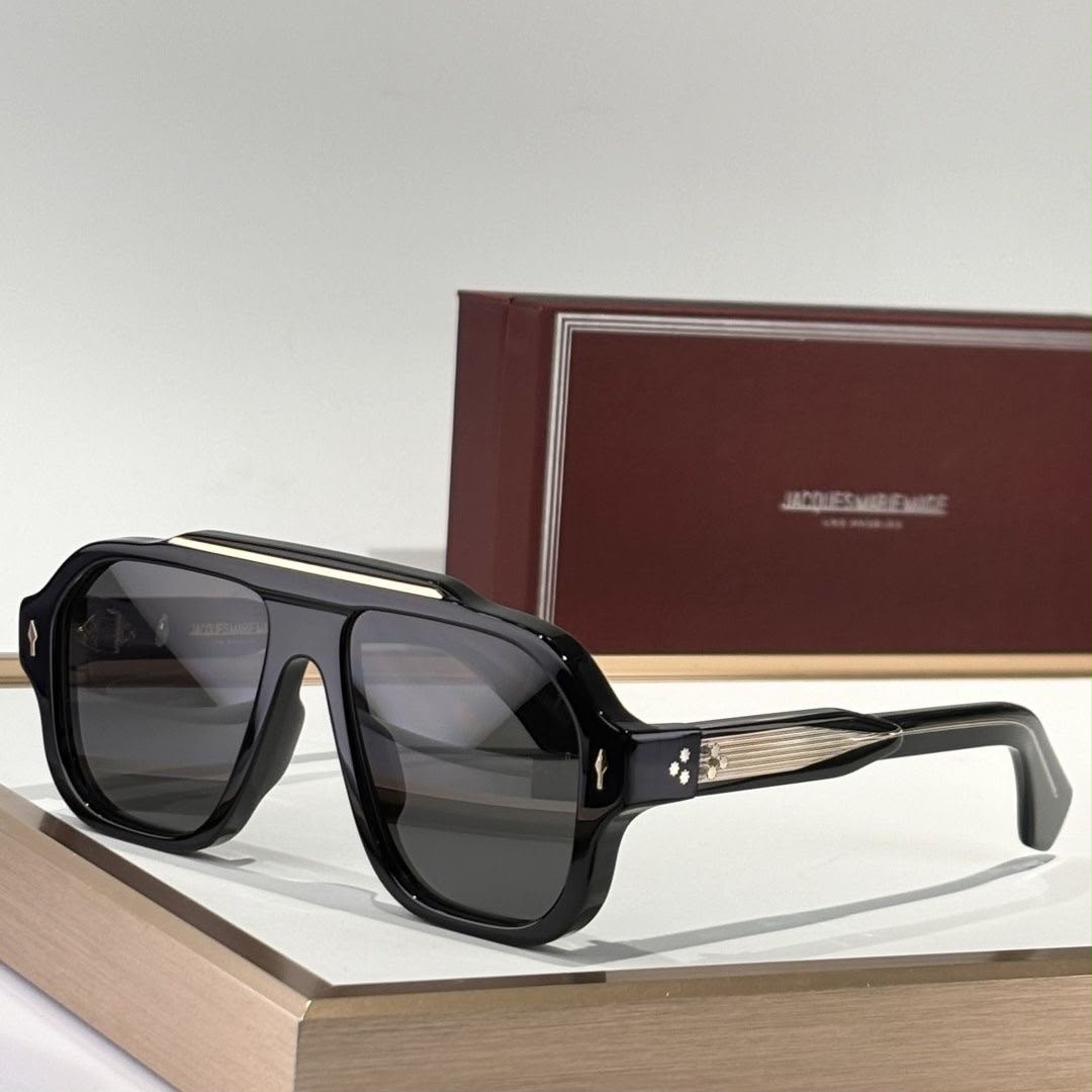 Jacques Marie Mage Retro Square Large Frame Toad Sunglasses for Men and Women