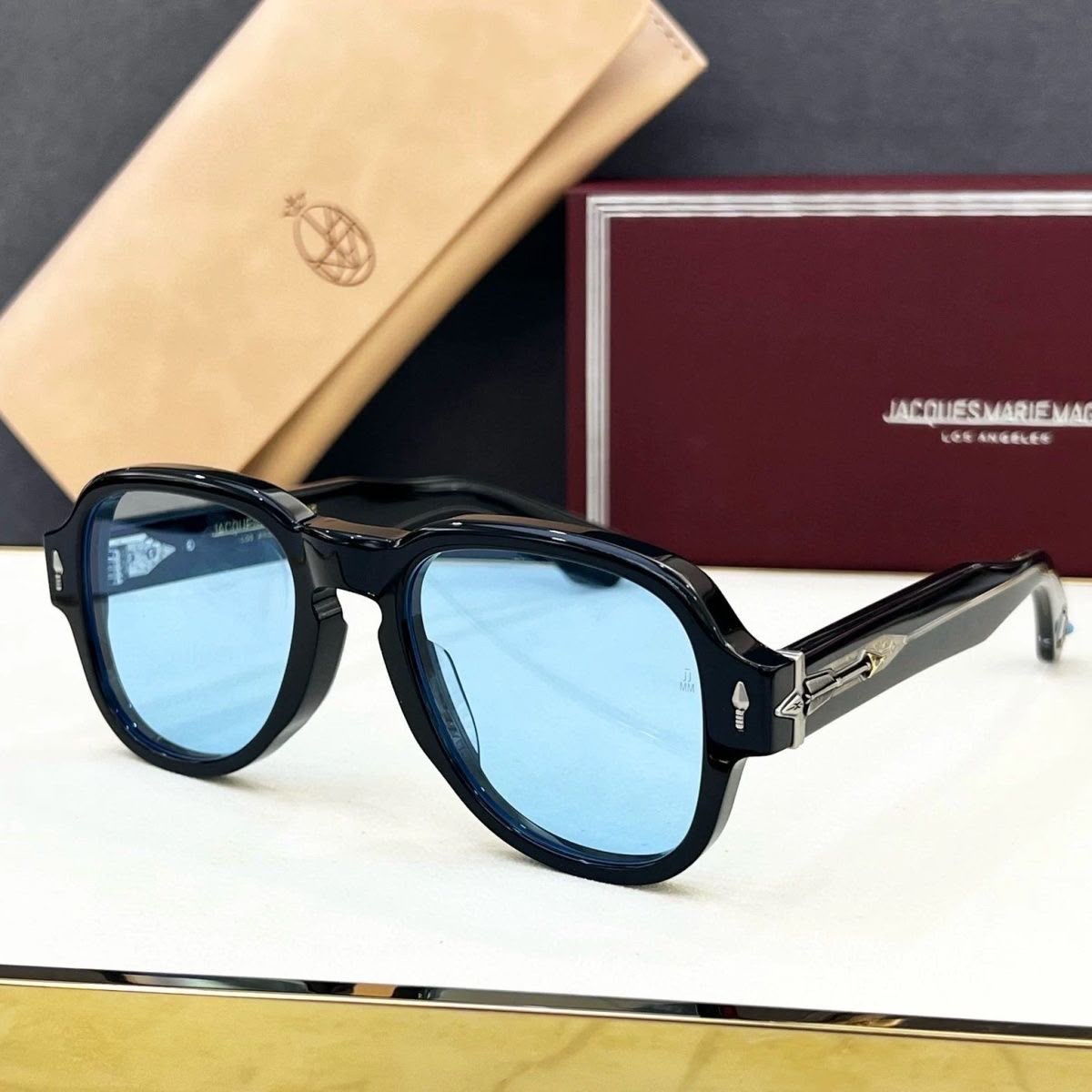 Jacques Marie Mage RED CLOUD Sunglasses Men Toad Frame Metal Plate Sunglasses Women