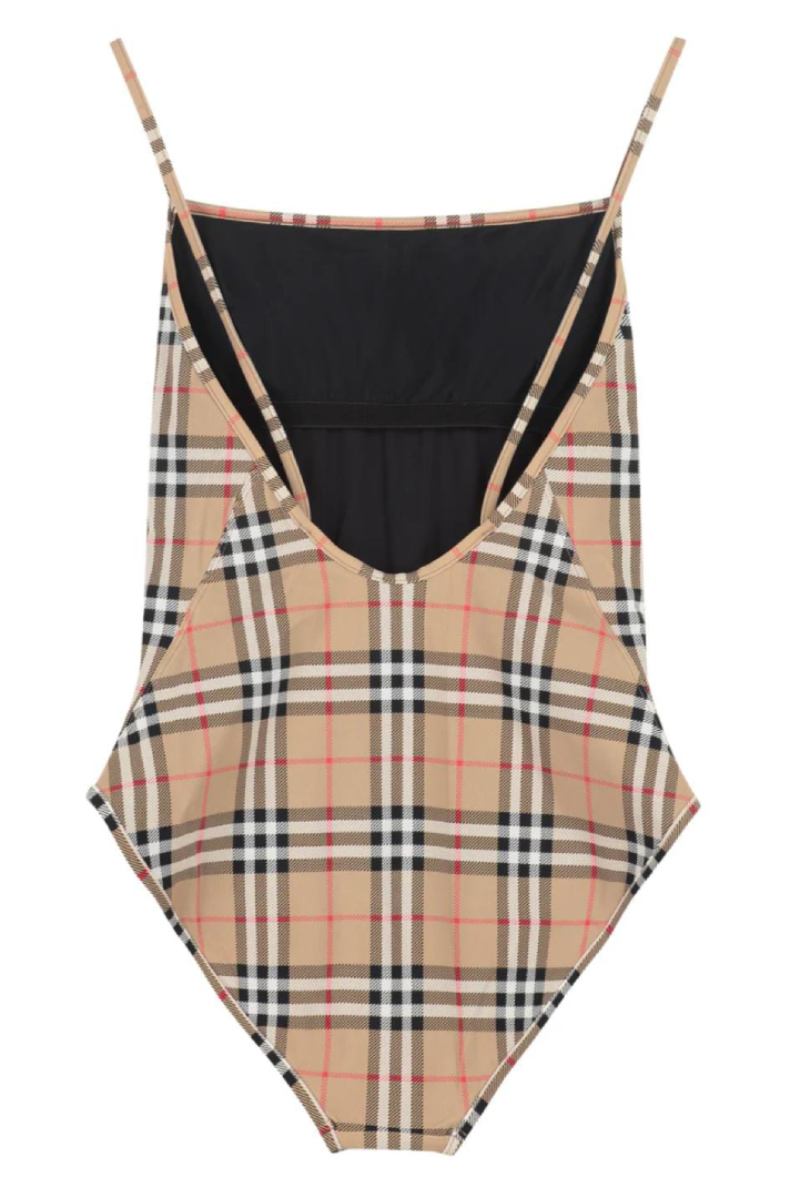 Burberry-Style Pattern Swimwear