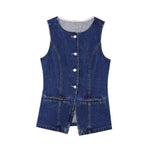 Chic Sleeveless Denim Co-Ord Set