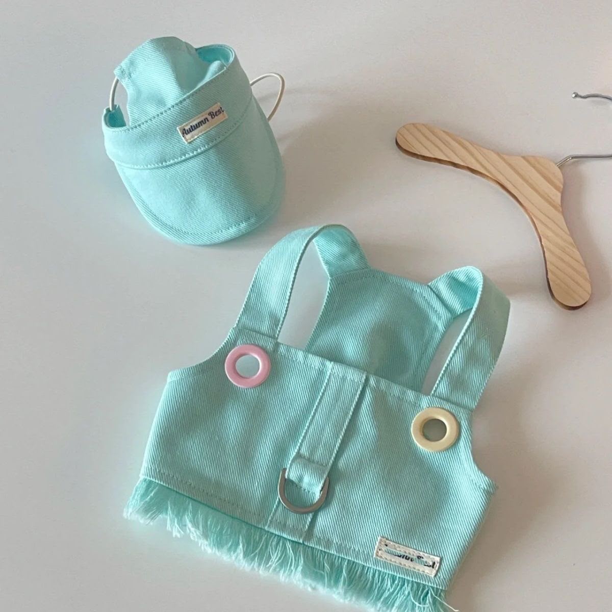 Candy-Colour Tassel-Trim Dog Harness Vest