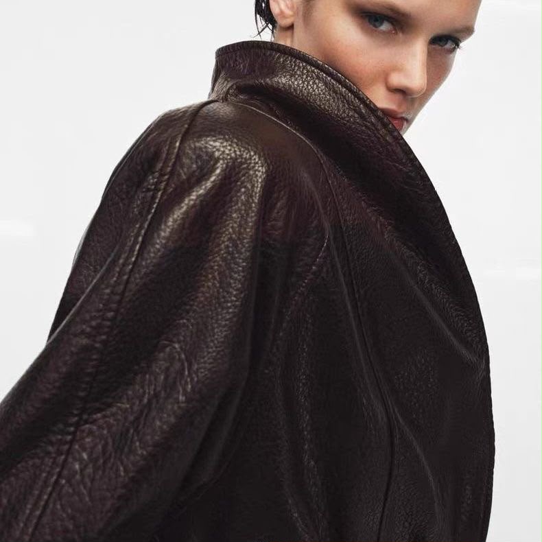 Zara Faux Leather Jacket With Belt