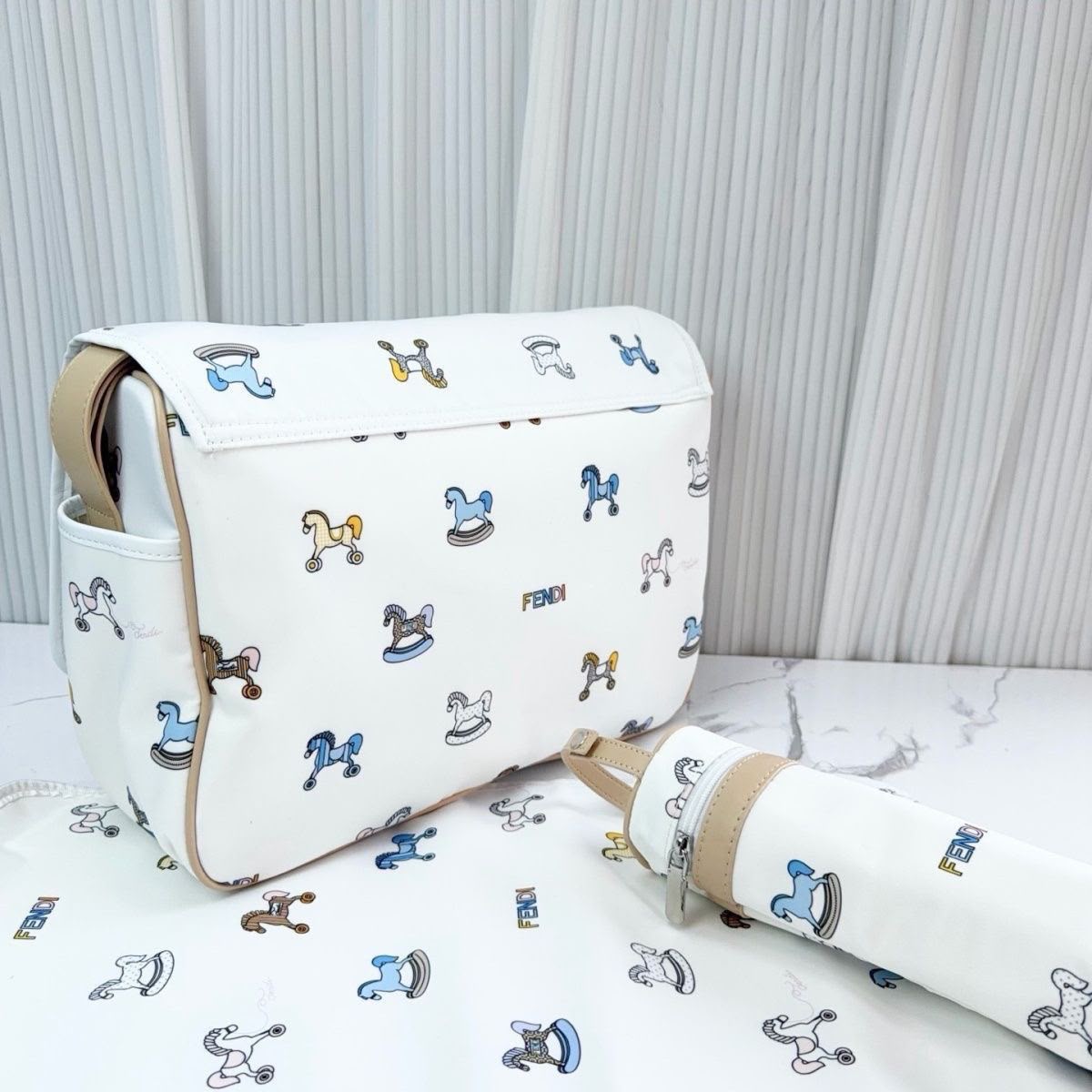 Fendi Baby Bag and Bottle Set - F09