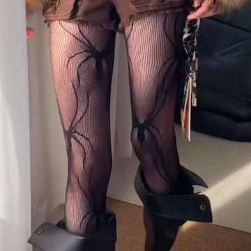Gothic Spiderweb Fishnet Tights