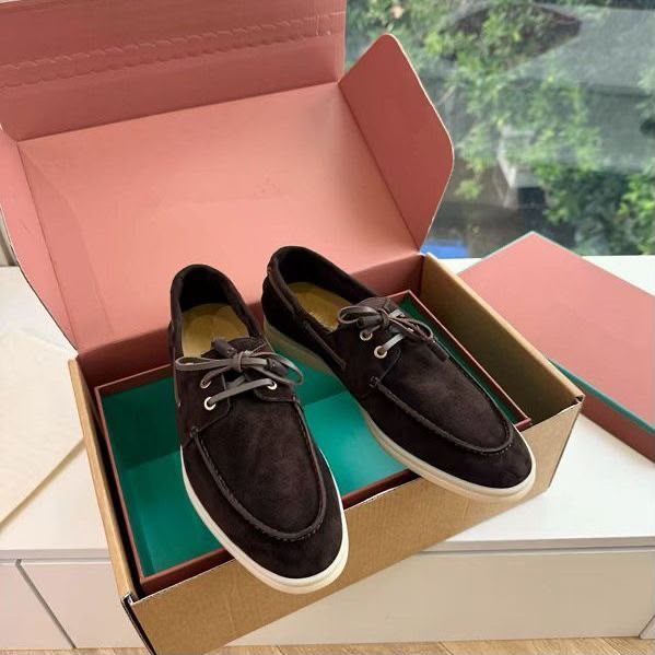 Loro Piana Sea-Sail Walk Suede Boat Shoes