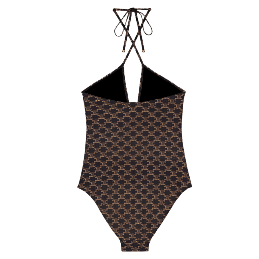 Celine Triomphe Monogram One-Piece Swimsuit