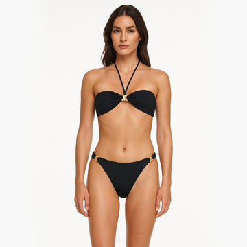 Celine Triomphe Balconette Top In Matte Jersey