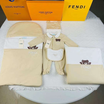 Fendi Cute Bear Motif Baby Set