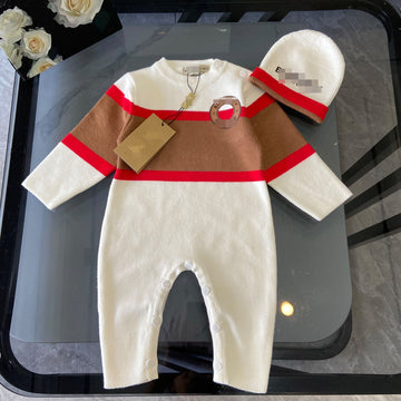 Burberry Newborn Babies Knit Rompers Jumpsuits