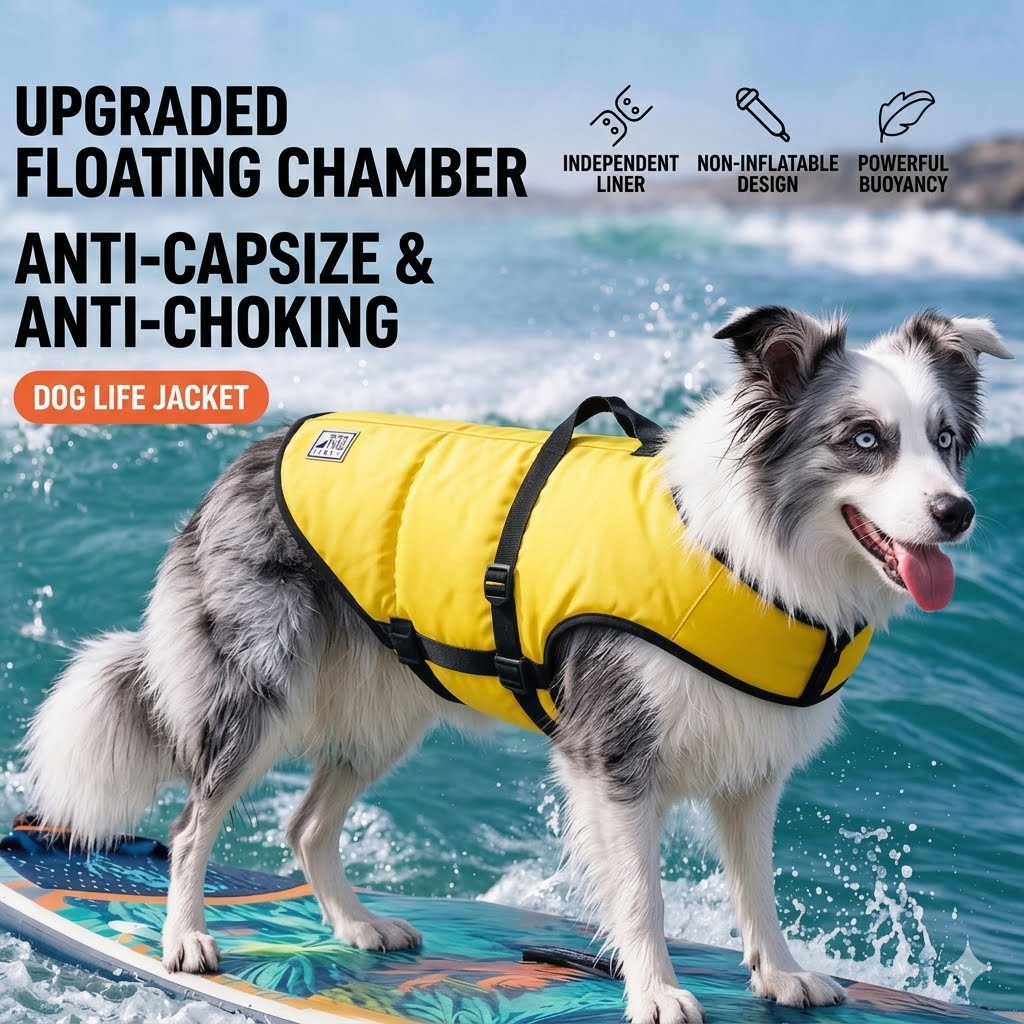One-piece life jacket, slim fit, high buoyancy, prevents choking