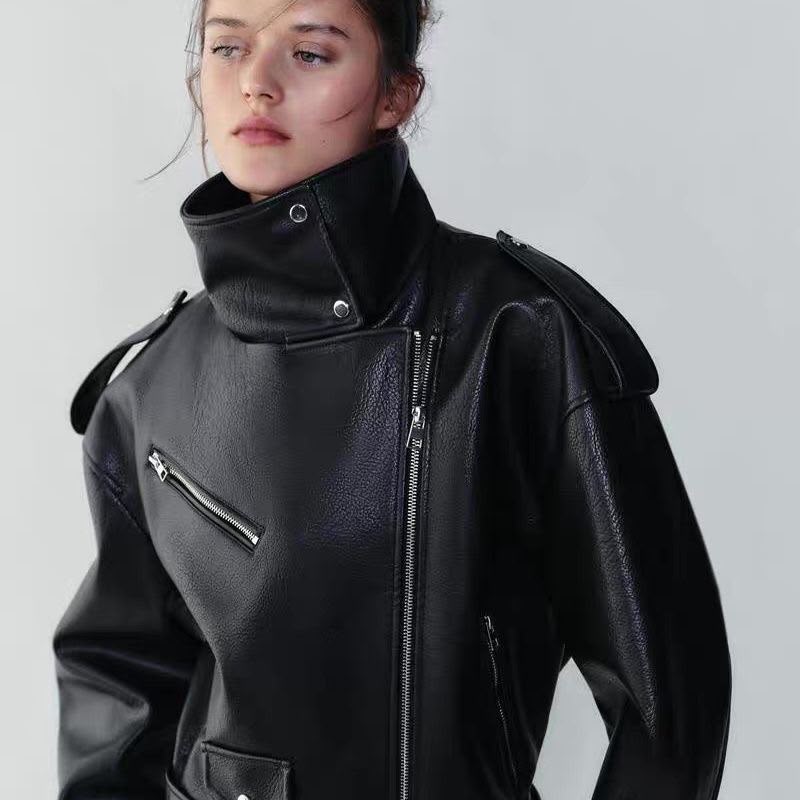Zara Faux Leather Biker Jacket