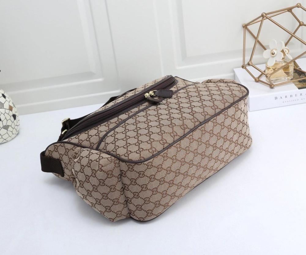 Gucci GG Canvas Diaper Bag - Brown
