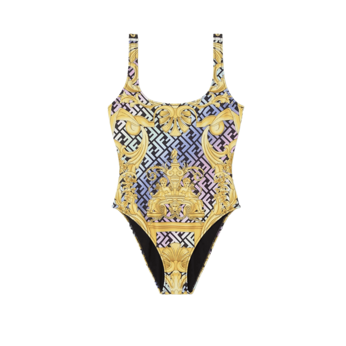 Fendi Fendace Baroque One-Piece Swimsuit