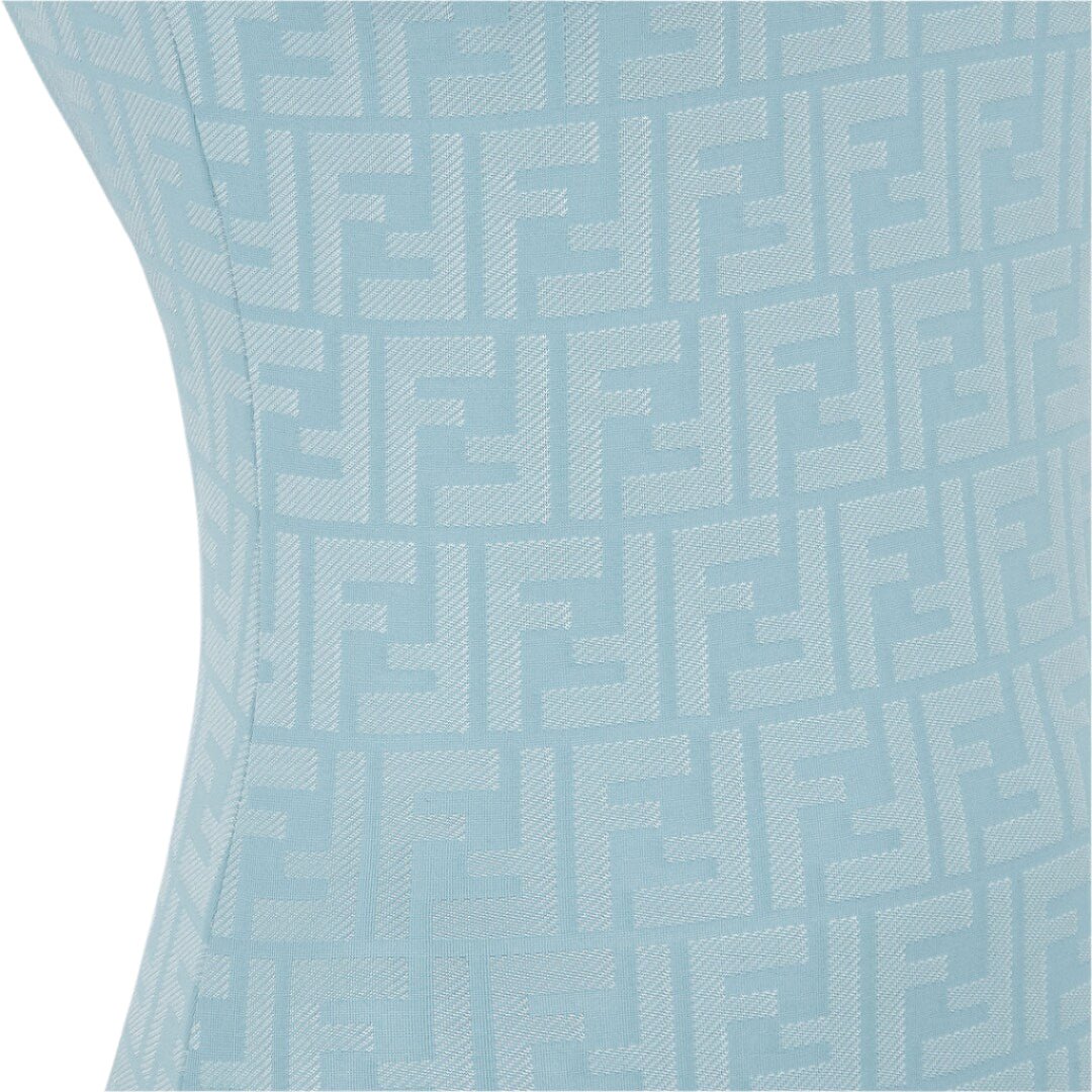 Fendi Reversible One-Piece Blue Swimsuit